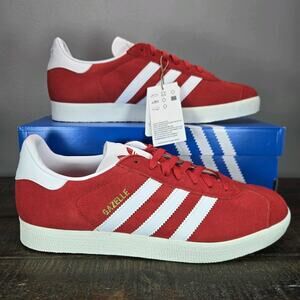 adidas | Shoes | New Adidas Gazelle Mens Size 2 Casual Lifestyle Shoes Red  White Ji1534 | Poshmark